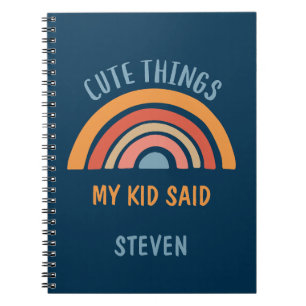 Schattigee dingen zei mijn Kind Boho Rainbow Notitieboek