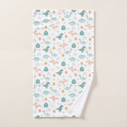 Schattigee Dino Adventure Pattern kinder Badkamer  Bad Handdoek (Handdoek)