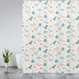 Schattigee Dino Adventure Pattern kinder Badkamer Douchegordijn