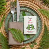 Schattigee Dino bruiloft Bewaar de datum bekendmak Save The Date