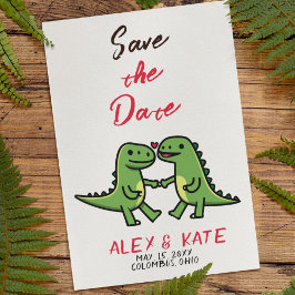 Schattigee Dino bruiloft Bewaar de datum bekendmak Save The Date