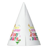 Schattigee Dino Dinosaur Kind verjaardagsfeestje Feesthoedjes (Achterkant)