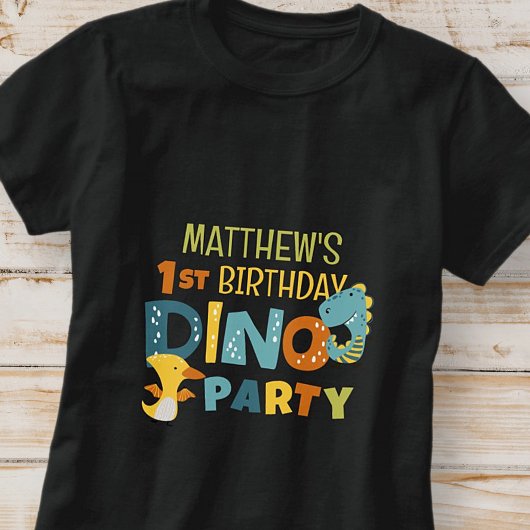 Schattigee Dino Dinosaur Kind verjaardagsfeestje T-shirt