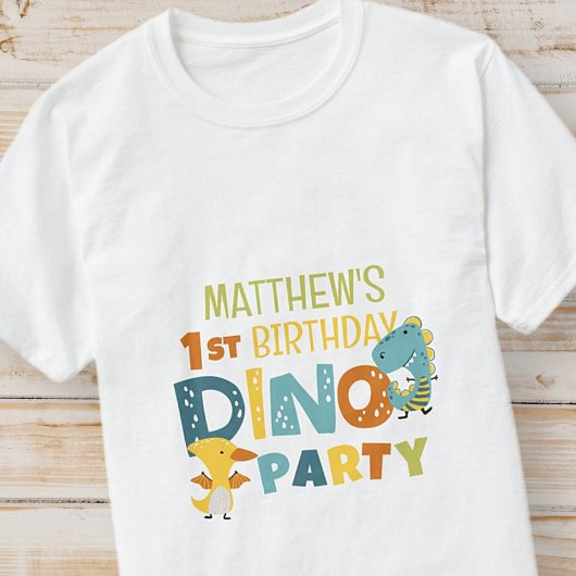 Schattigee Dino Dinosaur Kind verjaardagsfeestje T-shirt