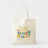 Schattigee Dino Dinosaur Kind verjaardagsfeestje Tote Bag (Voorkant)