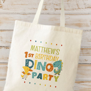Schattigee Dino Dinosaur Kind verjaardagsfeestje Tote Bag
