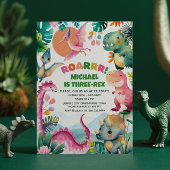 Schattigee Dino Dinosaurus Graaf Fossiele Kinderen Kaart