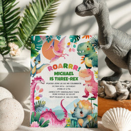 Schattigee Dino Dinosaurus Graaf Fossiele Kinderen Kaart