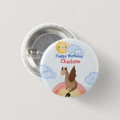 Schattigee dino Dragon Boy Verjaardagsfeest Ronde Button 3,2 Cm (Voorkant /achterkant)