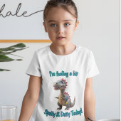 Schattigee Dino-Mite Stippen Kleurrijke Dinosaurus T-shirt
