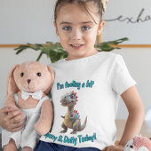 Schattigee Dino-Mite Stippen Kleurrijke Dinosaurus T-shirt