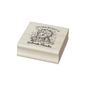 Schattigee Dino Mom Bookplate Rubberstempel (Stempel)