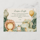 Schattigee Dino Oerwoud Diapper Raffle Informatiekaartje (Voorkant)