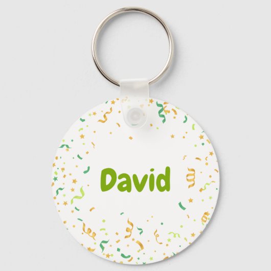 Schattigee Dino-partij Sleutelhanger (Achterkant)