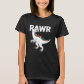 Schattigee Dino Rawr Dinosaur Roaring Funny Kind D T-shirt (Voorkant)