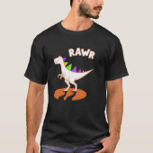 Schattigee Dino Rawr Dinosaur Roaring Funny Kind D T-shirt (Voorkant)