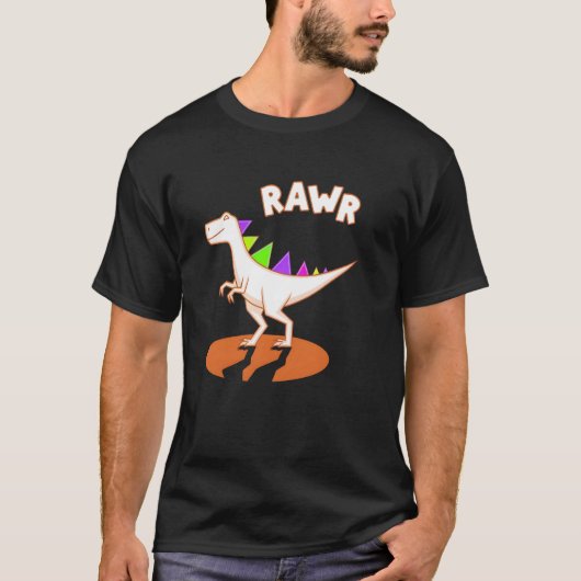 Schattigee Dino Rawr Dinosaur Roaring Funny Kind D T-shirt (Voorkant)