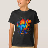 Schattigee Dino Spinosaurus Polka Dot Art Student  T-shirt (Voorkant)