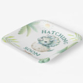 Schattigee Dino Triceratops Dinosaur Boy Baby show Papieren Bordje (Gebogen)