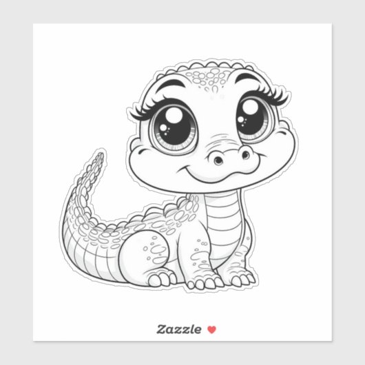 Schattigee dino vinyl sticker (Vel)