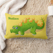 Schattigee Dinosaur aangepaste naam gooien kussens (Deken)