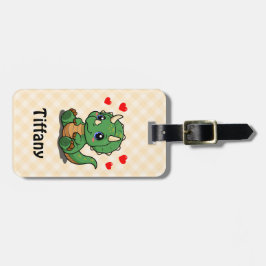 Schattigee Dinosaur Bag Label – Naam toevoegen Bagagelabel