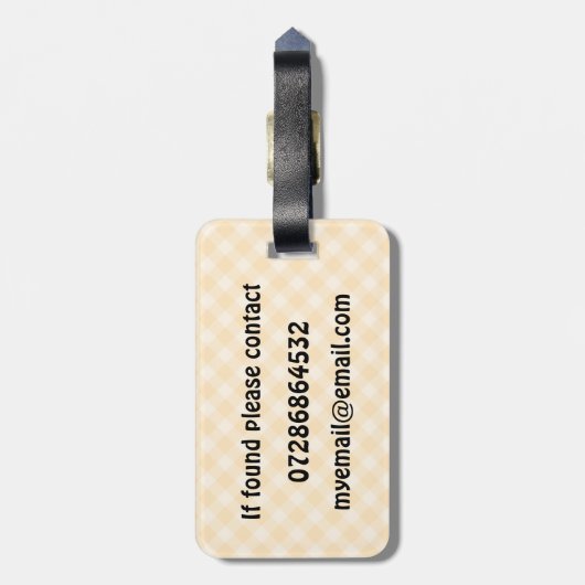 Schattigee Dinosaur Bag Label – Naam toevoegen Bagagelabel (Achterkant verticaal)