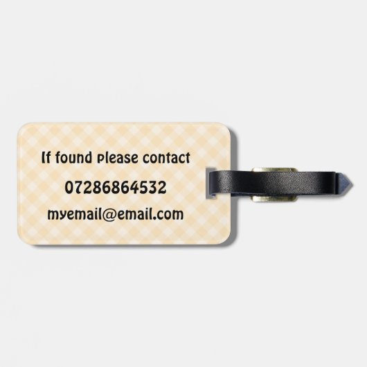 Schattigee Dinosaur Bag Label – Naam toevoegen Bagagelabel (Achterkant horizontaal)