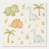 Schattigee Dinosaur Boy Nursery Wallpaper Behang (Voorkant)