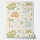 Schattigee Dinosaur Boy Nursery Wallpaper Behang (Afrollen)