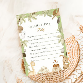 Schattigee Dinosaur Boy Wishes voor Baby Baby show Kaart
