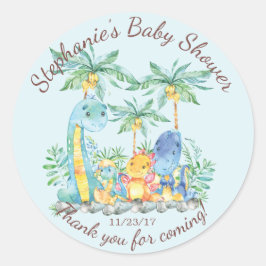 Schattigee Dinosaur Boys Baby shower Favor Sticker