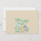 Schattigee Dinosaur Boys Baby shower Uitnodiging (Achterkant)