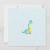 Schattigee Dinosaur Boys Baby shower Uitnodiging (Achterkant)