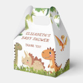 Schattigee Dinosaur Greenery Baby shower gunstbox Bedankdoosjes (Achterkant)