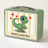 Schattigee Dinosaur Lunch Box – Naam toevoegen (Voorkant)