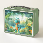 Schattigee Dinosaur Metal Lunch Box (Achterkant)
