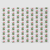 Schattigee Dinosaur Santa Hat Christmas Tissue Pap Tissuepapier (Voorkant)