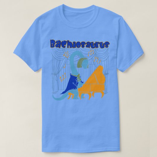 Schattigee dinosauriër componist Bach Brachiosauru T-shirt (Design voorkant)