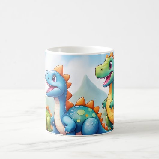 Schattigee Dinosaurus 11 oz Mok voor kinderen (Center)