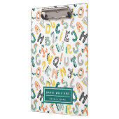 Schattigee dinosaurus alfabet patroon Kinder schoo Klembord (Links)