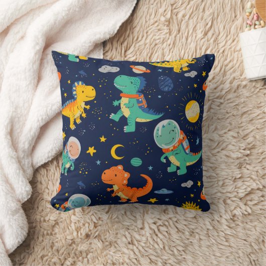 Schattigee dinosaurus astronaut kinder jongen kussen (Deken)