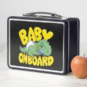 Schattigee dinosaurus Baby aan boord van autostick (In situ)