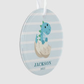 Schattigee Dinosaurus Baby Boy Gepersonaliseerde K Ornament (voorkant)