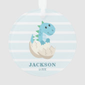 Schattigee Dinosaurus Baby Boy Gepersonaliseerde K Ornament (achterkant)