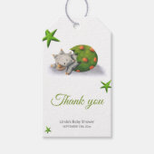 Schattigee dinosaurus Baby shower dank u Cadeaulabel (Voorkant)