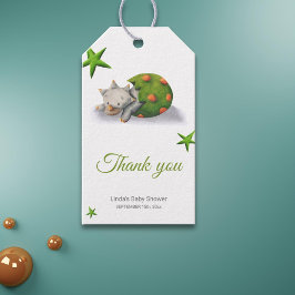 Schattigee dinosaurus Baby shower dank u Cadeaulabel