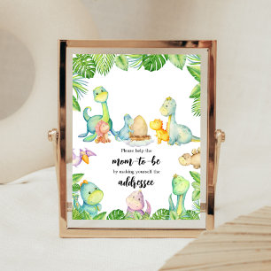 Schattigee Dinosaurus Baby shower Envelope Station Poster