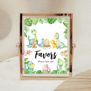Schattigee dinosaurus Baby shower gunsten Poster