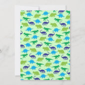 Schattigee dinosaurus Baby shower T-Rex Dino Groen Kaart (Achterkant)
